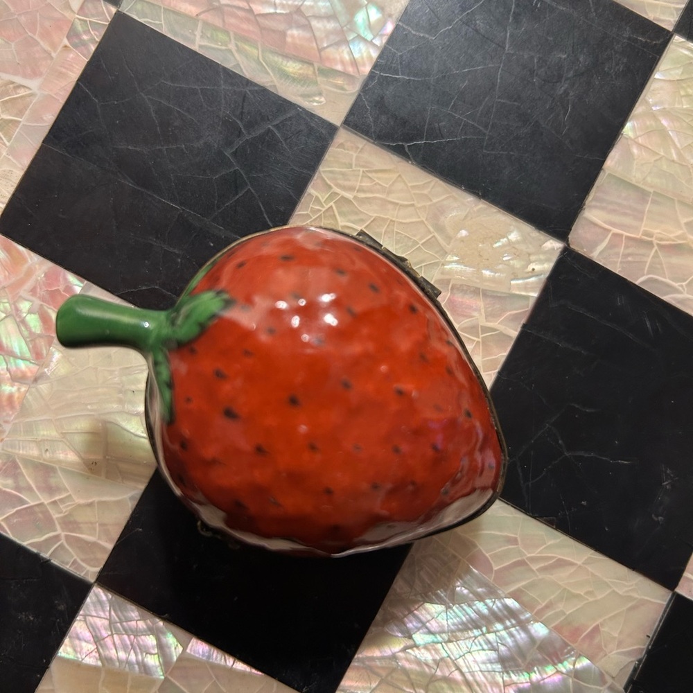 Limoges Strawberry trinket box